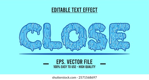 Close shop typography word art illustration, poster, editable text effect, file EPS