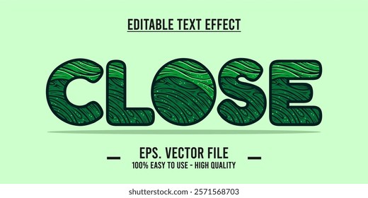 Close shop typography word art illustration, poster, editable text effect, file EPS