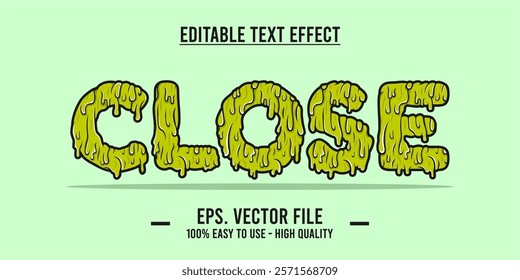 Close shop typography word art illustration, poster, editable text effect, file EPS