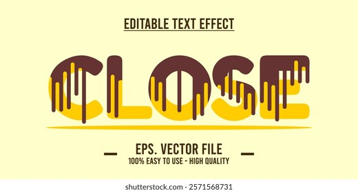 Close shop typography word art illustration, poster, editable text effect, file EPS