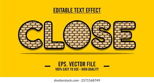 Close shop typography word art illustration, poster, editable text effect, file EPS