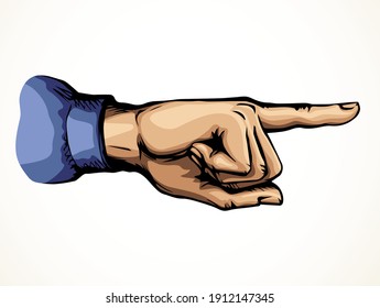 Close up side view blame want element set. Light backdrop paper text space. Outline black ink pen drawn old lady thumb nail pictogram emblem concept design. Retro art doodle pencil engrave print style