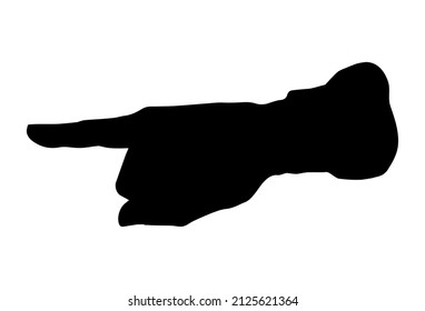 Close up side view blame want element set. Light backdrop paper text space. Outline black ink pen drawn old lady thumb nail pictogram emblem concept design. Retro art doodle pencil engrave print style