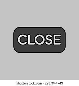 Close sign grayscale icon. E-commerce sign. Graph symbol for your web site design, logo, app, UI. Vector illustration, EPS10.