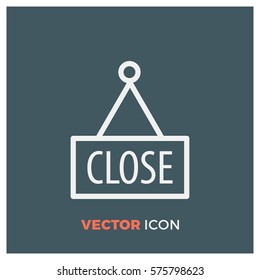 close sign line vector icon