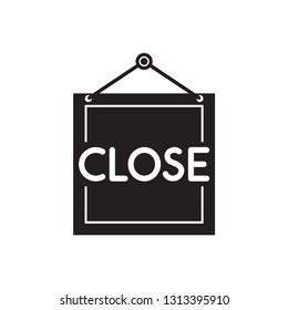 close sign in trendy flat style 
