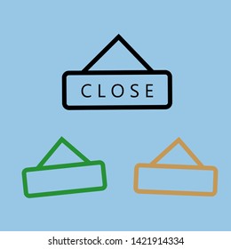 Close sign vector icon templates 