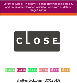 Close Sign Vector Lettering Stock Vector (Royalty Free) 303121439 ...