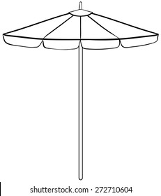 Nahaufnahme eines einfachen Designs von Sonnenschirmen