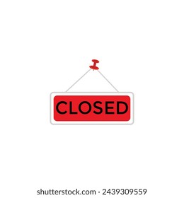 cerrar usar el tablón de anuncios de icono de tienda cerrada