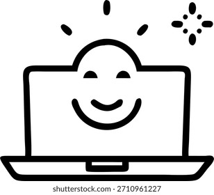 Primer plano de una cara sonriente iluminada por el concepto de pantalla holográfica de la computadora portátil como Una foto macro captura la cara sonriente de una persona iluminada por el resplandor de una pantalla holográfica de la computadora portátil en una oficina casera futurista que muestra la felicidad de trabajar desde casa con tecnología avanzada. en Foto Stock Concepto, espacio de copia para publicidad o Anuncio con Foto Realista como detalle de alta calidad --ar 7:2