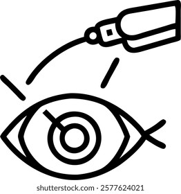 Close up of surgeons eye reflecting robotic surgery concept as A macro image capturing the eye of a surgeon with the reflection of robotic surgical instruments in action. This port