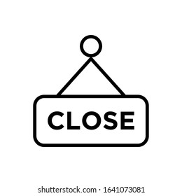 close tag line art vector icon - ui icon vector
