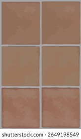 Close up of terracotta tiles forming a repeating pattern, ideal for backgrounds and design projects focusing on construction and interior design