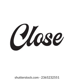 close text on white background.