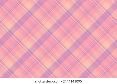 Close up textile tartan seamless, foot fabric texture vector. Horizontal background plaid pattern check in red and pink color.