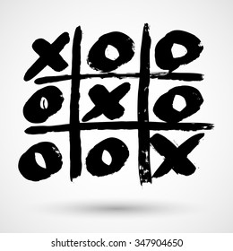 close up of tic tac toe XO game