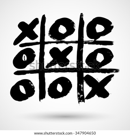 close up of tic tac toe XO game