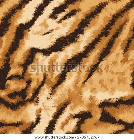 Close up of a tiger skin. Tiger skin texture, tiger stripes background, seamless pattern fabric background and texture. Animal fur skin pattern