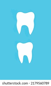 Close up tooth cartoon character on background