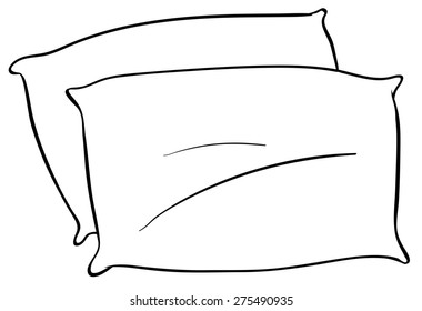 Close up two pillows with no pattern