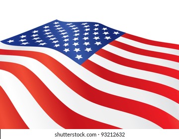 close up of United States of America flag illustration