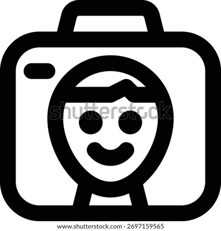 Close Up, Portrait, Selfie Outline Icon