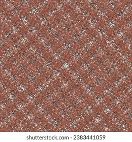 Close up, a textile material with a tartan or plaid pattern. Sample of a checked blanket with crossed brown and white stripes. A piece of tweed fabric. Abstract vector.