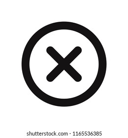 Close vector icon. Delete, remove, cancel, exit symbol.