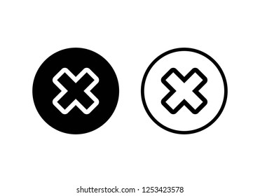 Close vector icon. Delete icon. remove, cancel, exit symbol.