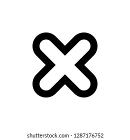 Close vector icon. Delete icon. remove, cance. exit symbol