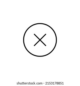 Cerrar icono vectorial, borrar símbolo. Ilustración vectorial plana moderna y simple para sitio web o aplicación móvil