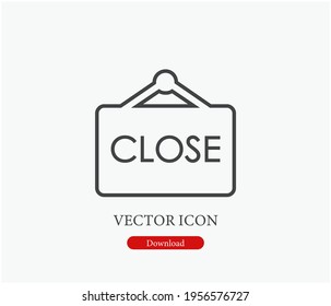 Close vector icon. Editable stroke. Symbol in Line Art Style for Design, Presentation, Website or Apps Elements, Logo. Pixel vector graphics - Vector