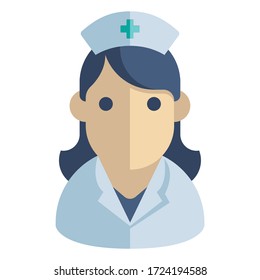 Close Vector Illustration Nurse Woman Stock Vector (Royalty Free ...