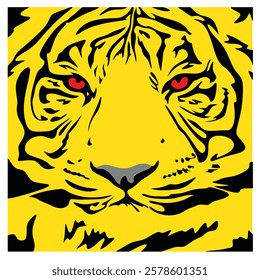 
close up vector image of tiger