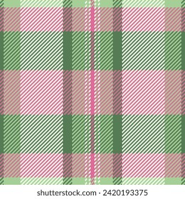 Close up vector tartan fabric, pure check seamless background. Random textile plaid texture pattern in light and pale violet red colors.