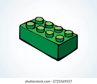 Cerrar arriba verde vibrante gran edificio plano constructor puzzle fix kit conjunto de fondo de espacio de texto blanco. Brillante color feliz dibujado a mano divertido diseño objeto logotipo emblema moderno Web arte doodle divertido estilo de alegría