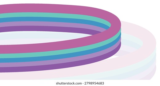 Close up of a vibrant multicolor bracelet ring with glossy bands