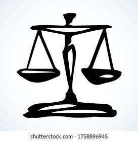 Close up view alternative poise counter light paper text space backdrop. Outline black ink pen hand drawn closeup obsolete gold kilo weigher object picture logotype design. Art scribble print style