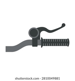 A close up view of a bicycle handlebar grip with an attached brake lever mechanism. This essential bike component is ideal for mountain bike repair and maintenance.