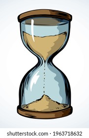 Viejo reloj de arena. Icono de dibujo del vector