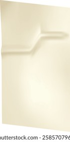 Close up view of a folded sheet of beige paper forming abstract shapes, casting soft shadows and highlights, perfect for creating elegant backgrounds and textures in design projects