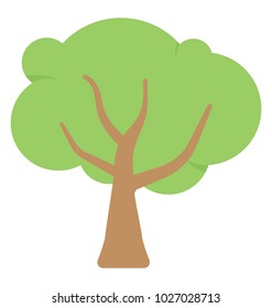 
Close Up view of fresh green walnut tree flat icon

