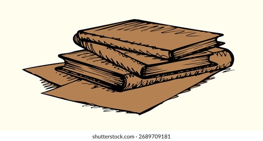 Close up view old diary teach write note page set retro data class sketch art style Line hand drawn antiqu literary blank closeup print novel tale group logo blank white paper table text space concept