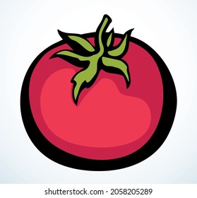 Tomates. Señal de icono de dibujo del vector