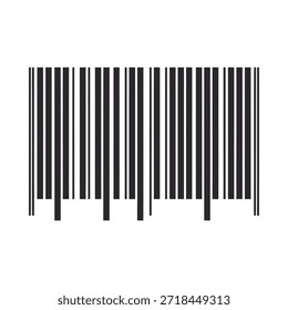 A close up view of a standard black and white barcode pattern