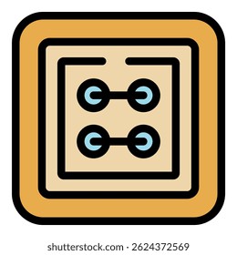 Close up view of a standard electrical socket featuring two outlets, designed for supplying power to household appliances and electronic devices