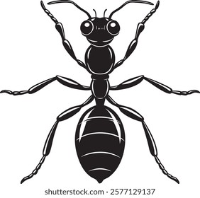 a close up view of a vector ant isolated on white background