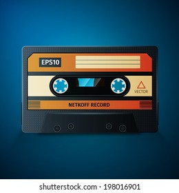 close up of vintage audio tape
