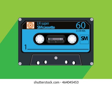 close up of vintage audio tape